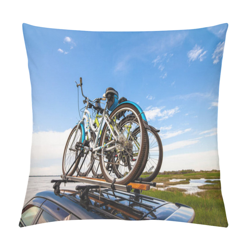 Personality  Bicycles On Roof Racks Pillow Covers