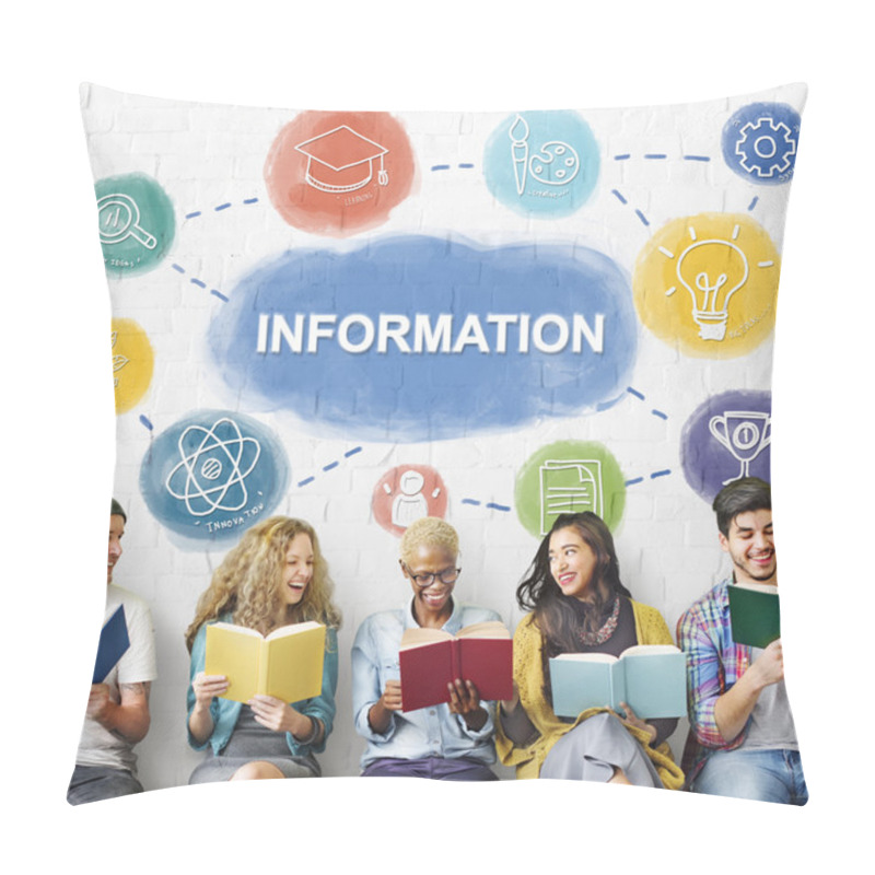 Personality  Group Of People Reading Books Pillow Covers