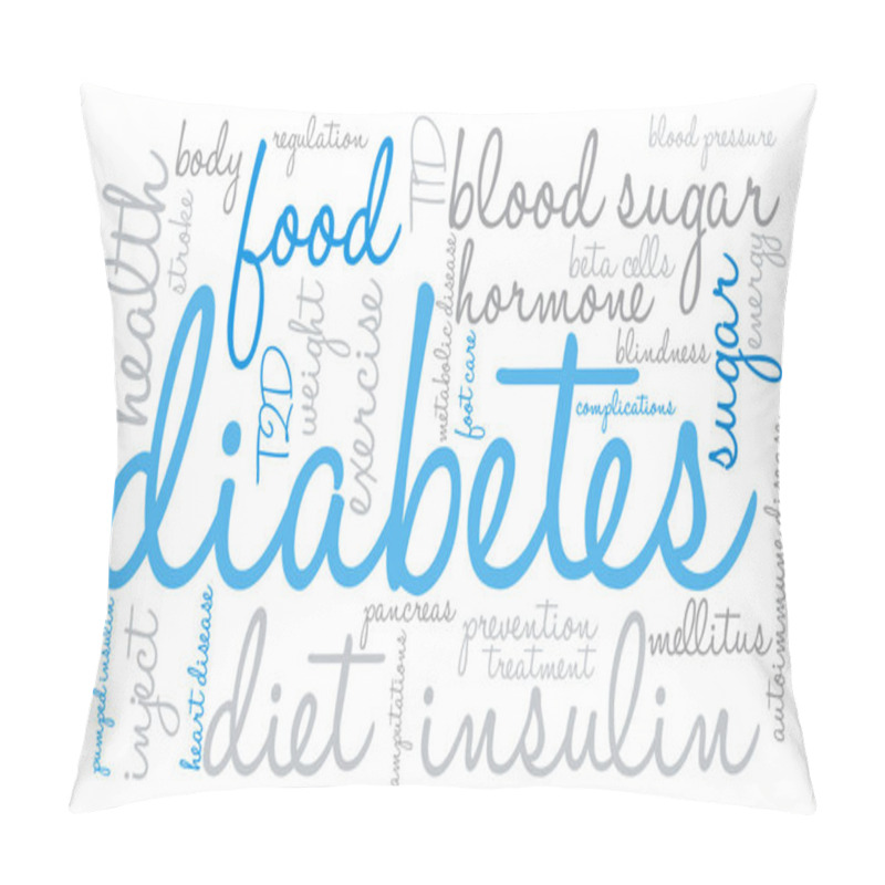 Personality  Diabetes Word Cloud Pillow Covers