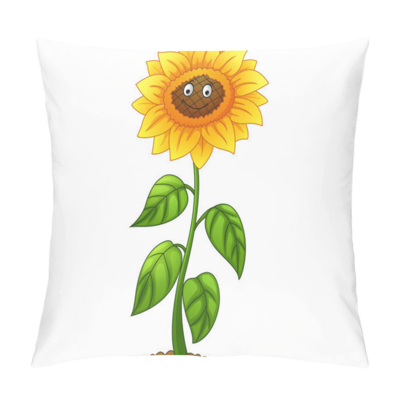 Personality  Cartoon Happy Sunflower Pillow Covers