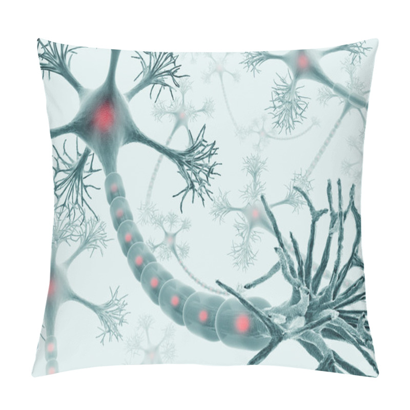 Personality  Brain With Nervous System And Neuron Pillow Covers