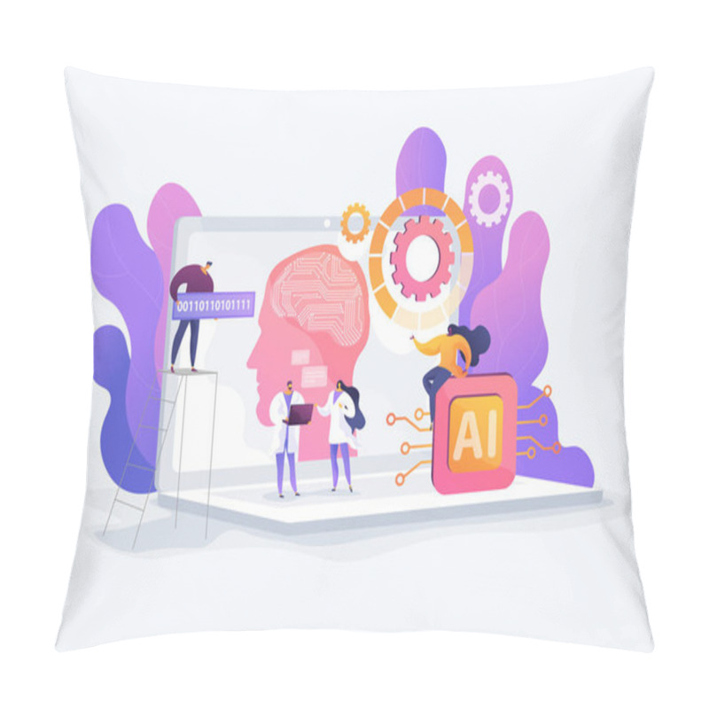 Personality  Artificial Intelligence Concept Vector Illustration. Pillow Covers