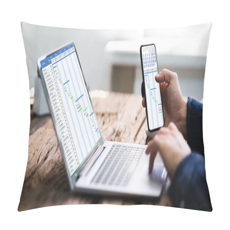 Personality  Convertible Business Laptop Digital Electronic Gantt Chart Pillow Covers