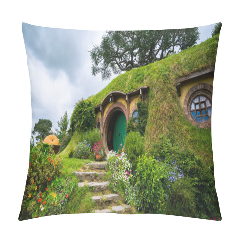 Personality  Matamata, New Zealand - Dec 11, 2016: Hobbiton Movie Set Created For Filming The Lord Of The Rings And The Hobbit Movies In North Island Of New Zealand. It Is Opened For Tourist Who Visit New Zealand. Pillow Covers