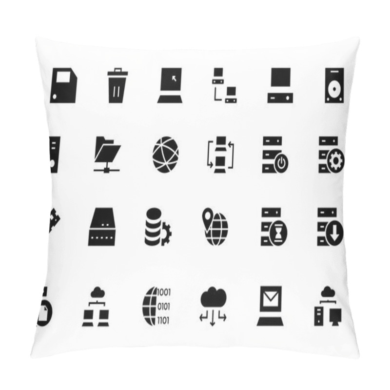 Personality  Database And Server Vector Icons 2 Pillow Covers