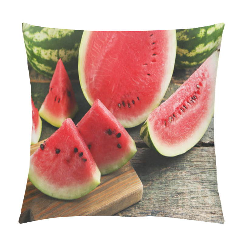 Personality  Slices Of Watermelons On Cutting Board Pillow Covers