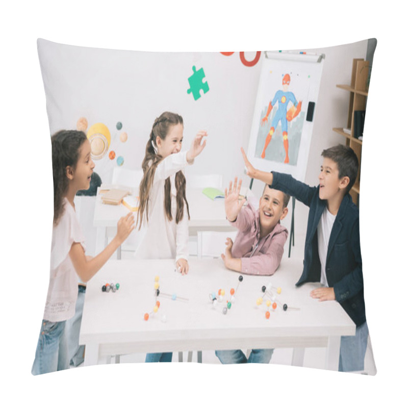 Personality  Pupils At Chemistry Lesson Pillow Covers