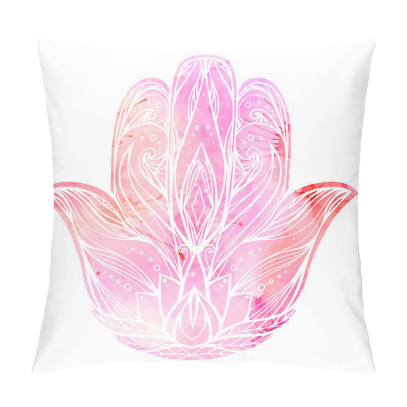 Personality  Illustration Hamsa With Boho Pattern Pillow Covers