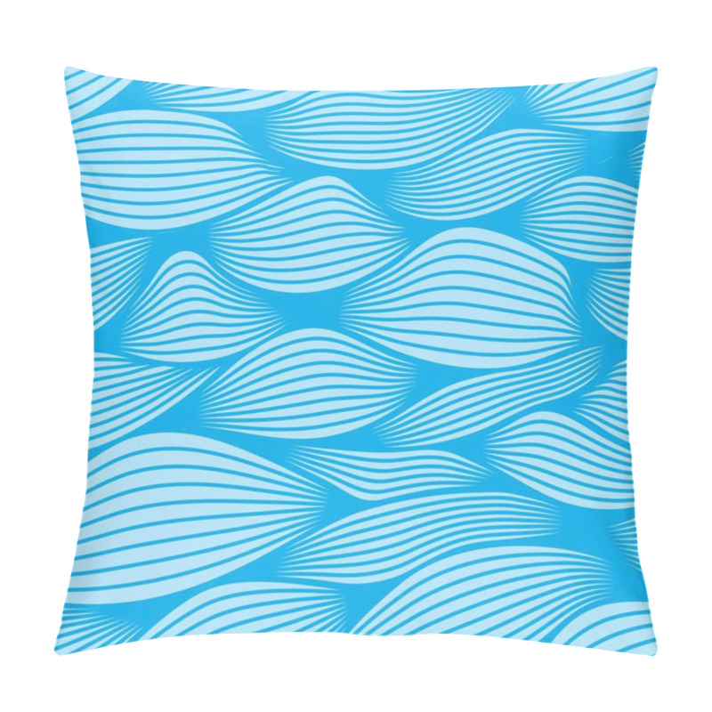 Personality  Seamless Pattern With Geometric Waves. Vector Illustration. Pillow Covers