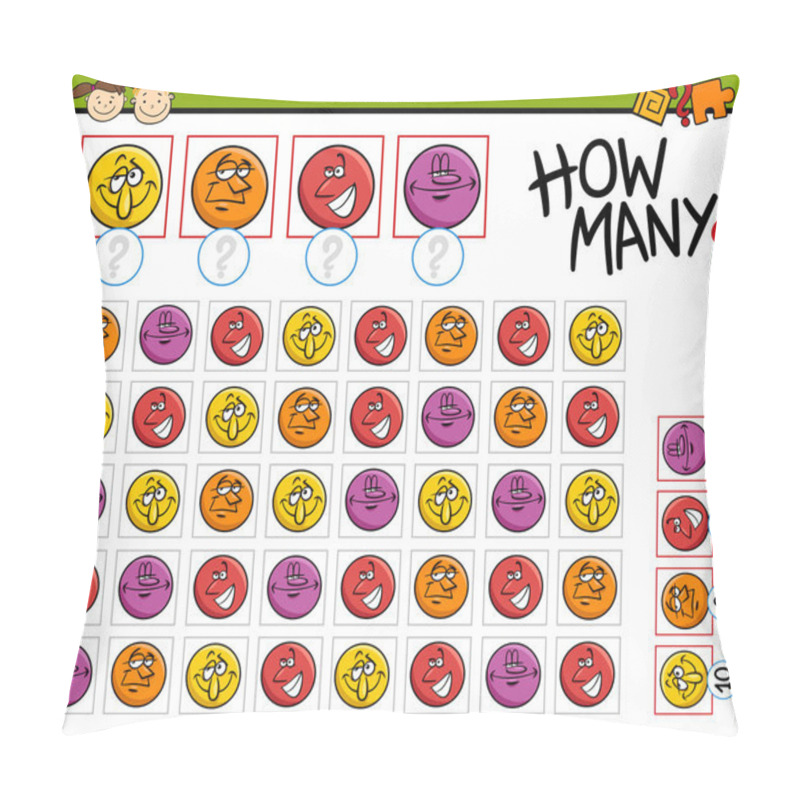 Personality  Counting Game Cartoon Illustration Pillow Covers