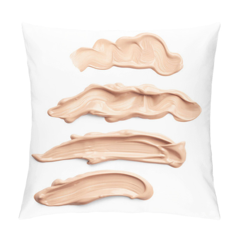 Personality  Liquid Foundation Smudges Isolated On White Background Pillow Covers