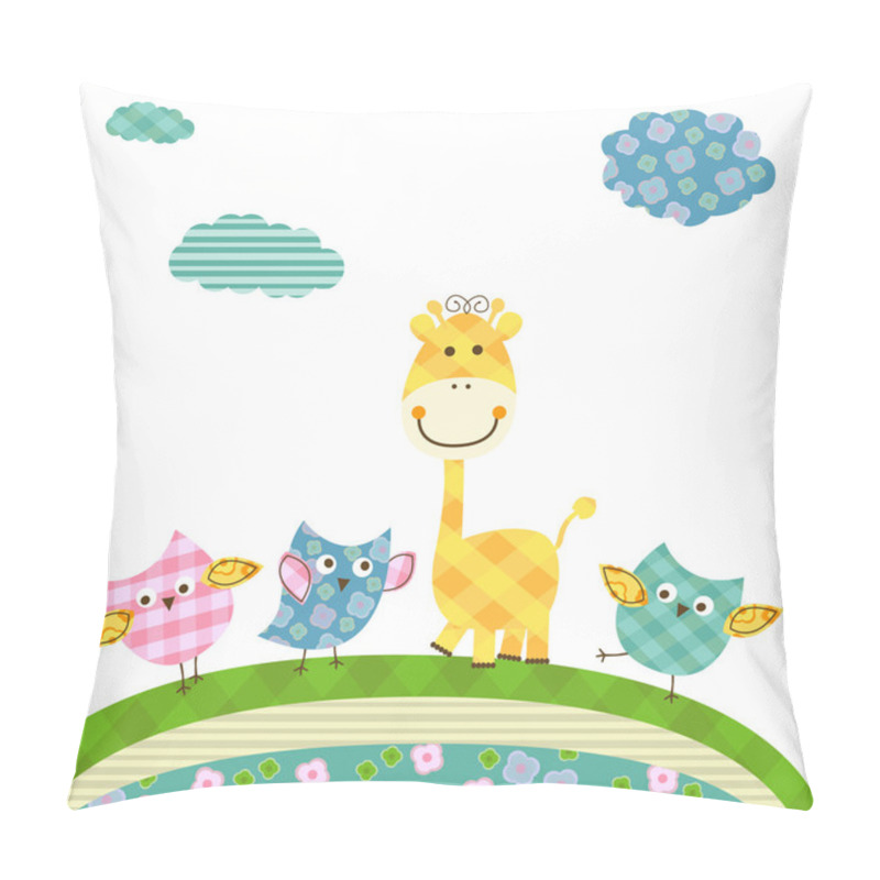 Personality  Cute Owls & Giraffe Pillow Covers