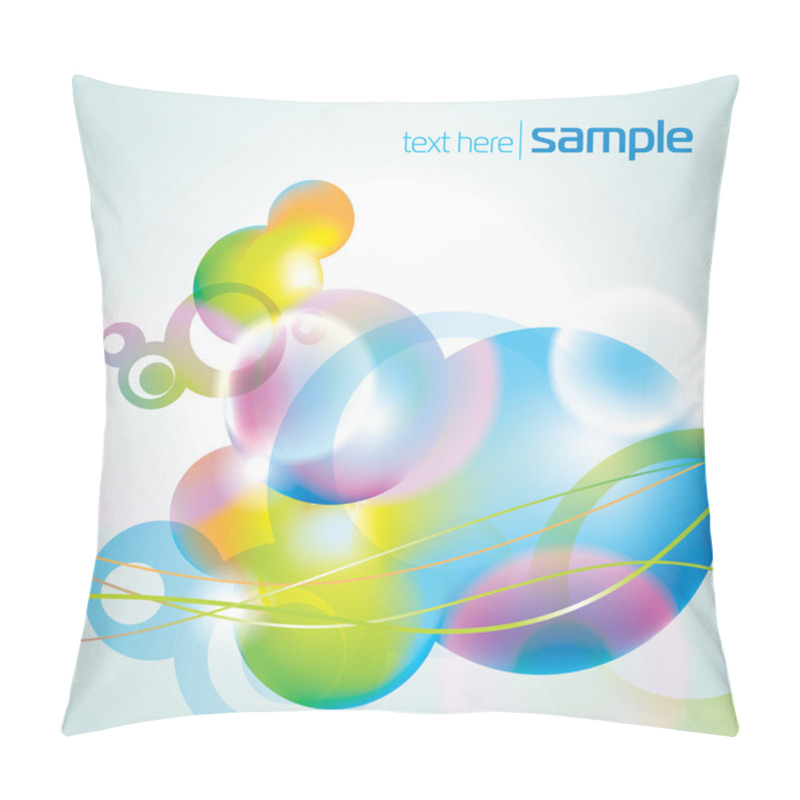 Personality  Abstract Pastel Background With Circles And Lines Pillow Covers