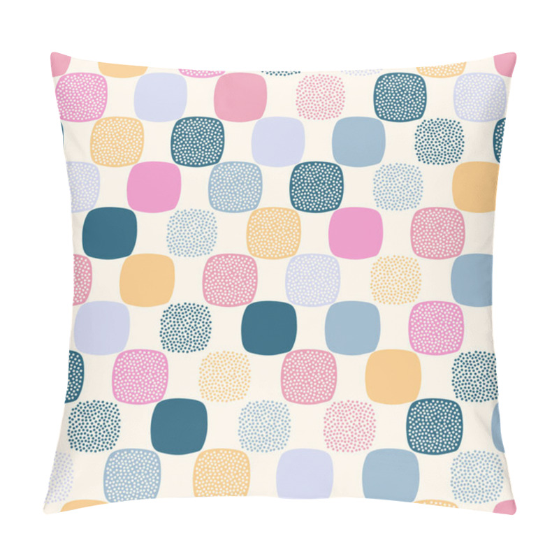 Personality  Seamless Creative Stylish Doodle Dots Playful Pattern - Vector Pillow Covers