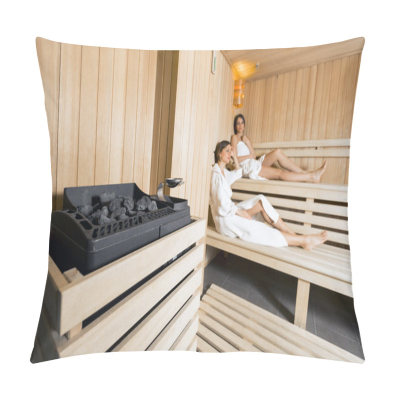 Personality  Sauna Heater And Girls Relaxing Pillow Covers