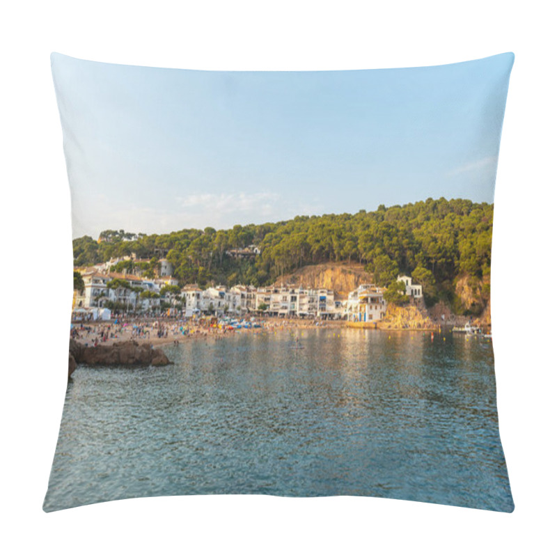 Personality  Tamariu Beach In The Town Of Palafrugell In The Summer Sunset. Girona, Costa Brava In The Mediterranean Pillow Covers