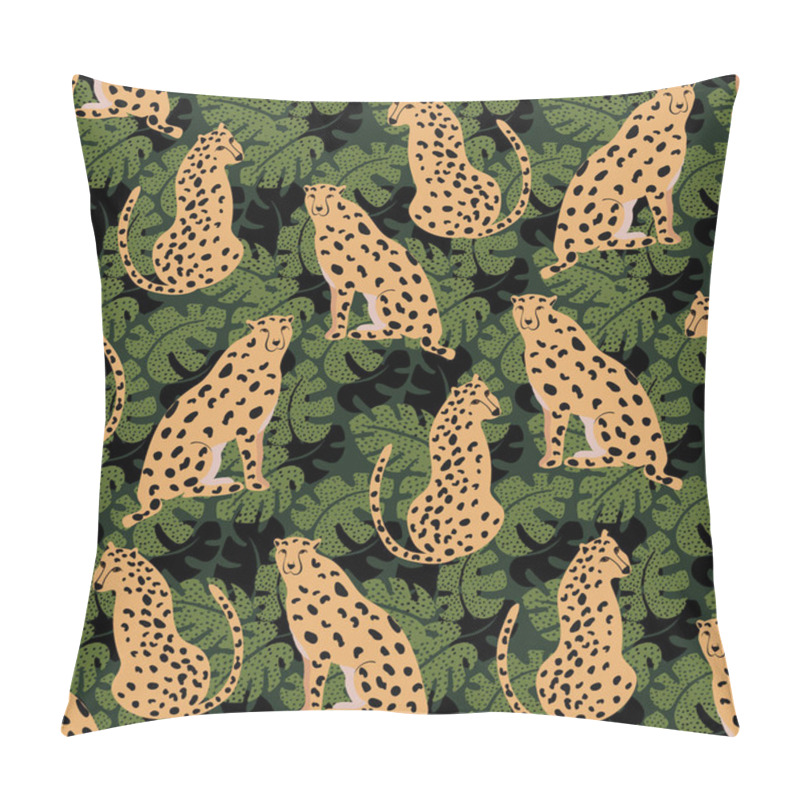 Personality  Cheetah Seamless Pattern Pillow Covers