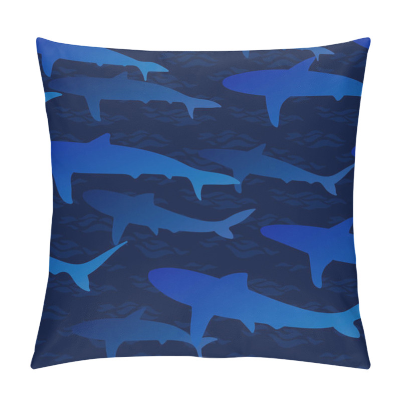 Personality  Swimming Sharks Pattern Pillow Covers