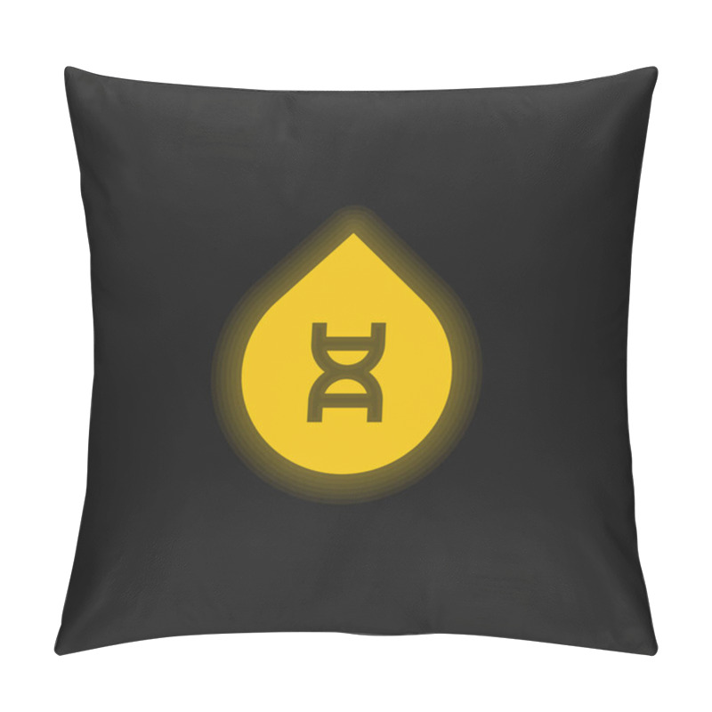 Personality  Blood Yellow Glowing Neon Icon Pillow Covers