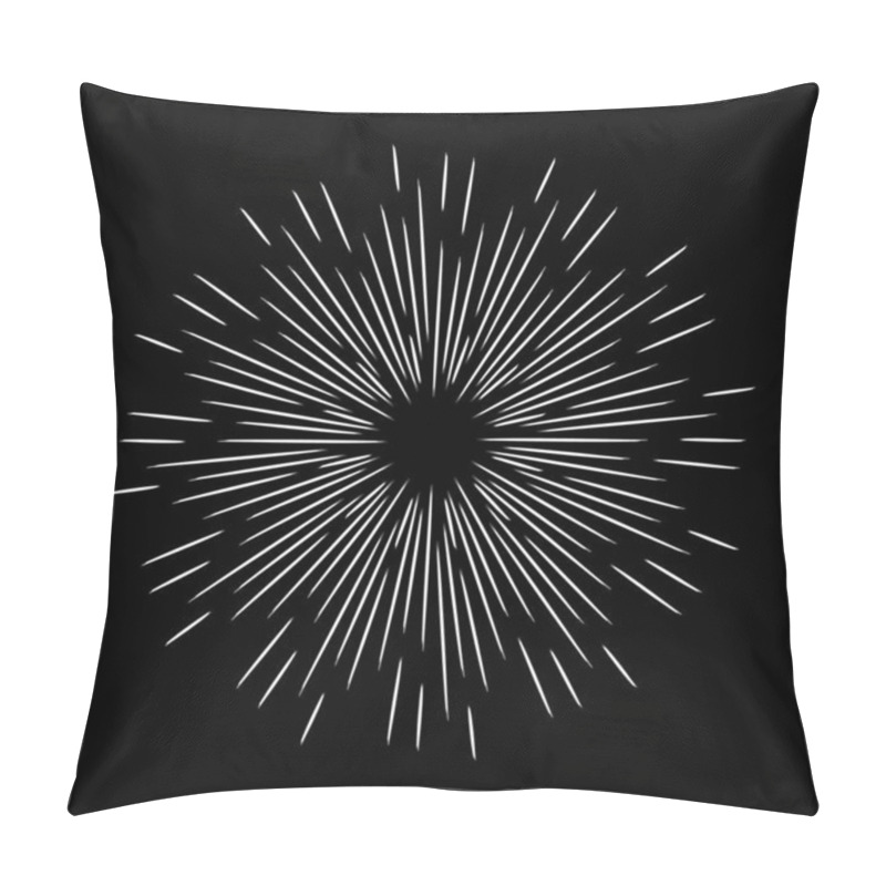 Personality  White Grunge Radial Speed Lines. Round Form. Explosion Background. Star Rays. Sunburst. Fireworks. Handwritten Design Element For Frames, Prints, Tattoo, Web, Template, Logo, And Comic Books Pillow Covers