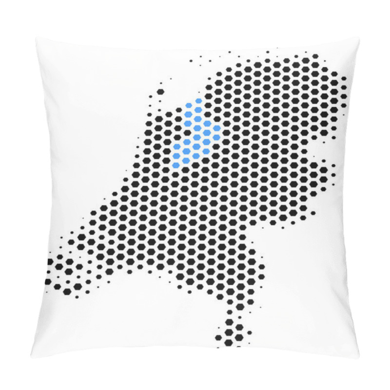 Personality  Hexagonal Netherlands Map Pillow Covers