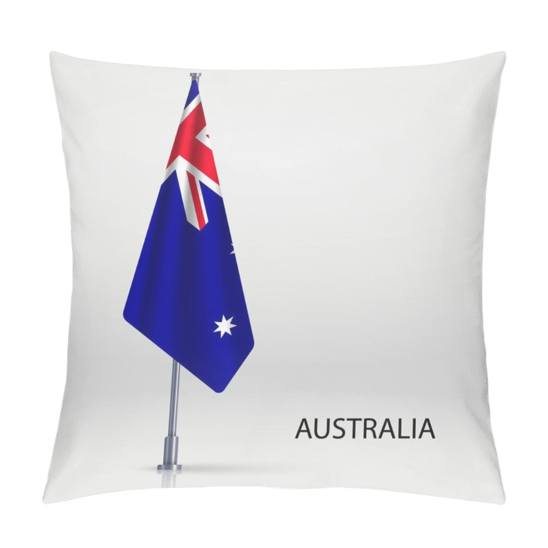 Personality  Australia Hanging Flag On Flagpole Pillow Covers