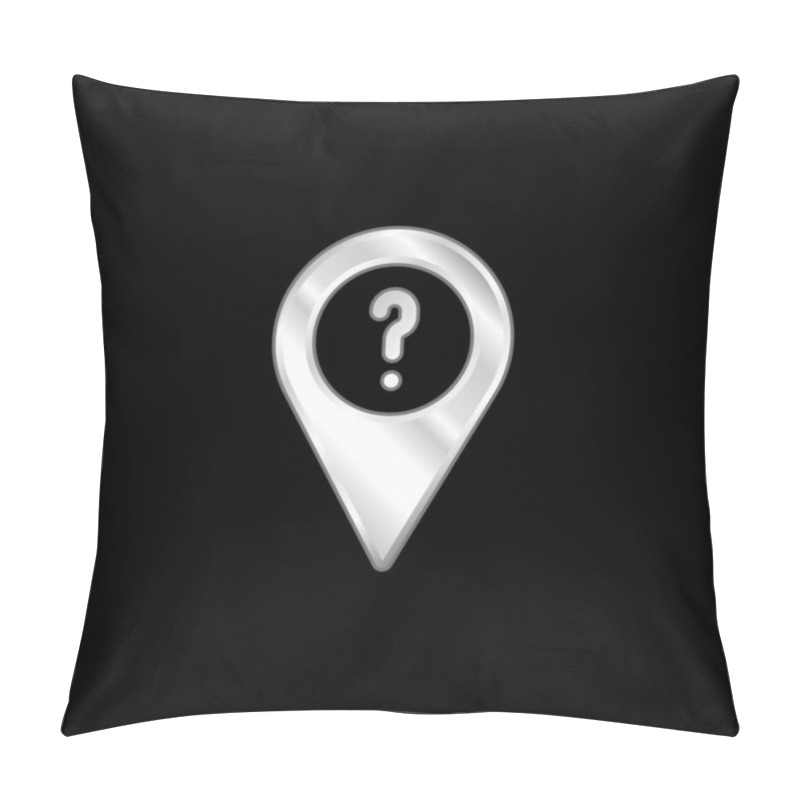 Personality  Ask Silver Plated Metallic Icon Pillow Covers