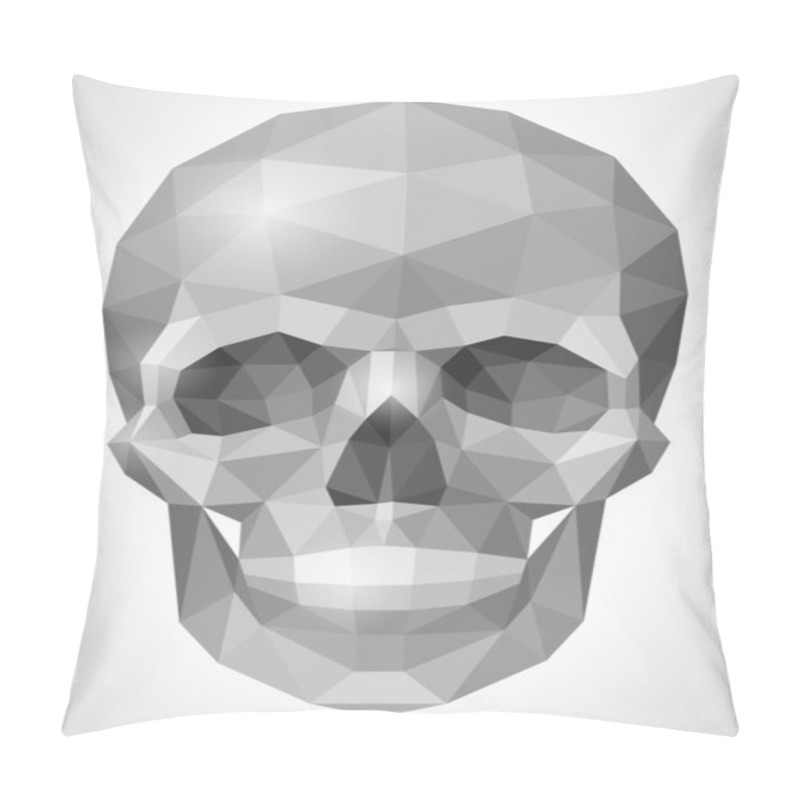 Personality  Human Skull In Origami Style Pillow Covers