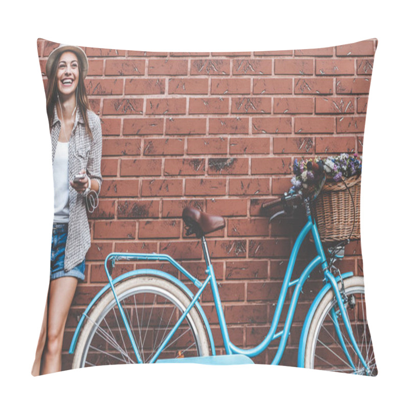 Personality  Just Relaxing Outside With My Bicycle.  Pillow Covers