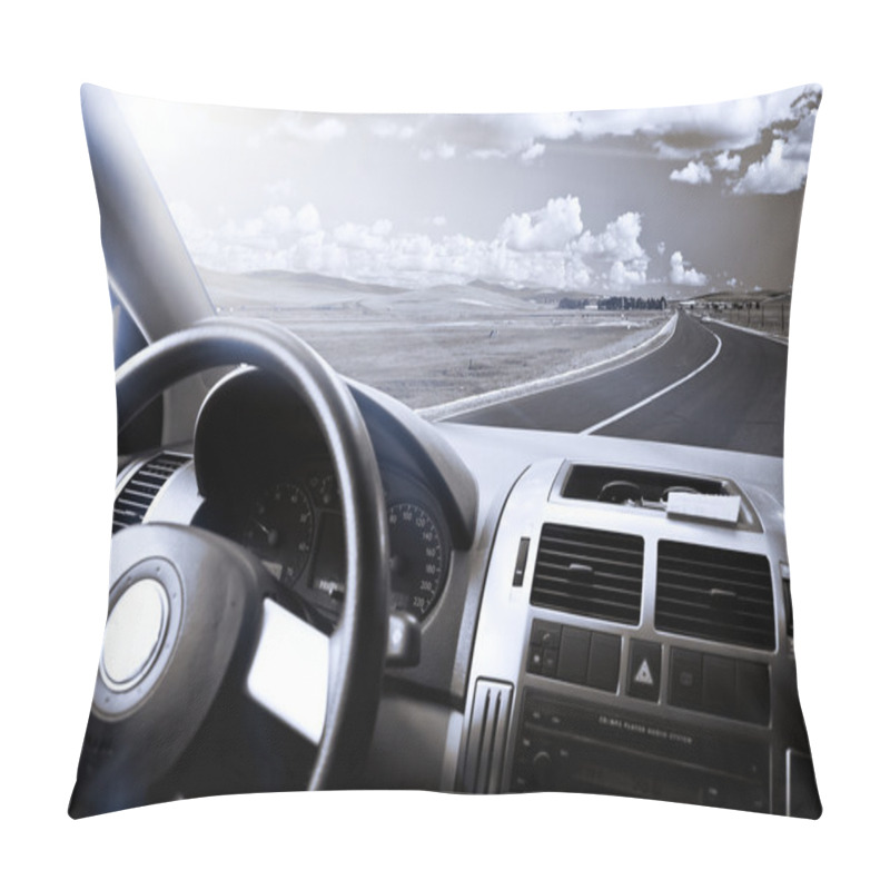 Personality  Car And Meadow Pillow Covers