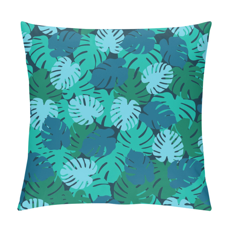 Personality  Seamless Pattern With Monstera Leaves. Tropical Background. Design For Banner, Poster, Textile, Print. Pillow Covers