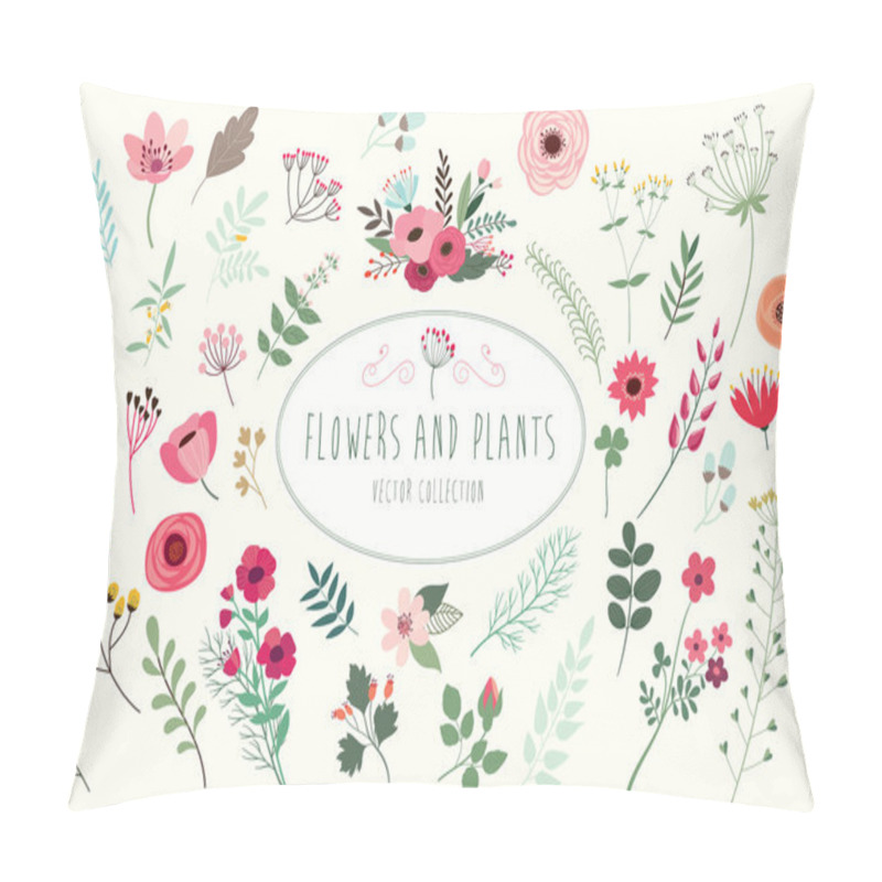 Personality  Hand Drawn Flowers And Plants Pillow Covers