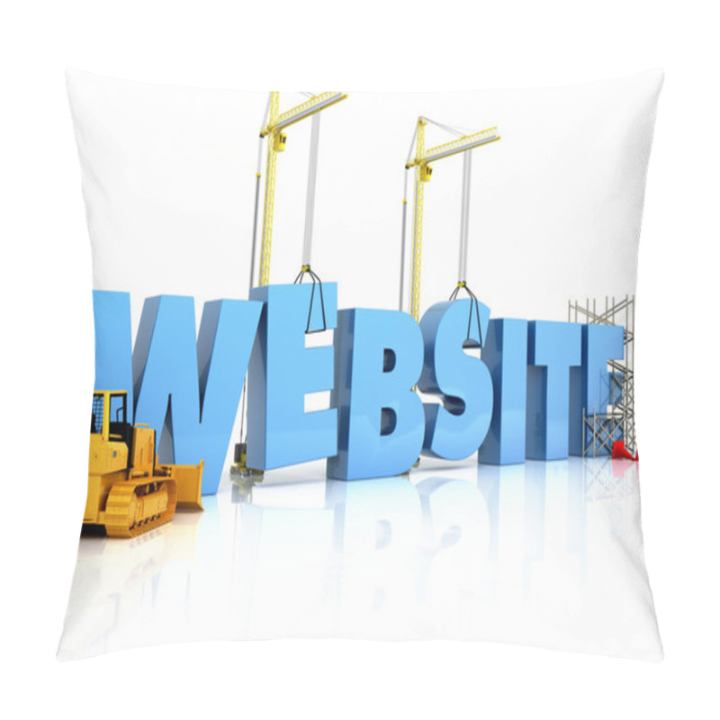 Personality  Website Building , Under Construction Or Repair Pillow Covers