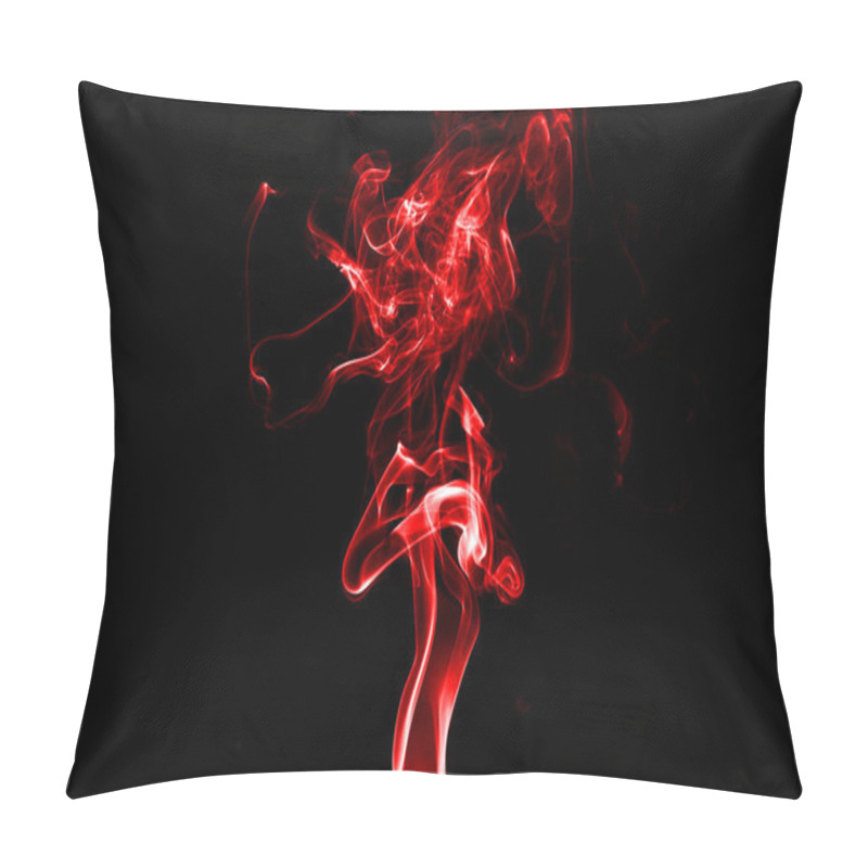 Personality  Red Smoke Isolated On Back Background Pillow Covers