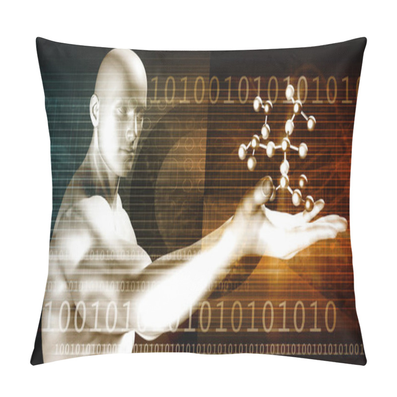 Personality  Medical Genetics Or Genetic DNA Abstract Image Pillow Covers