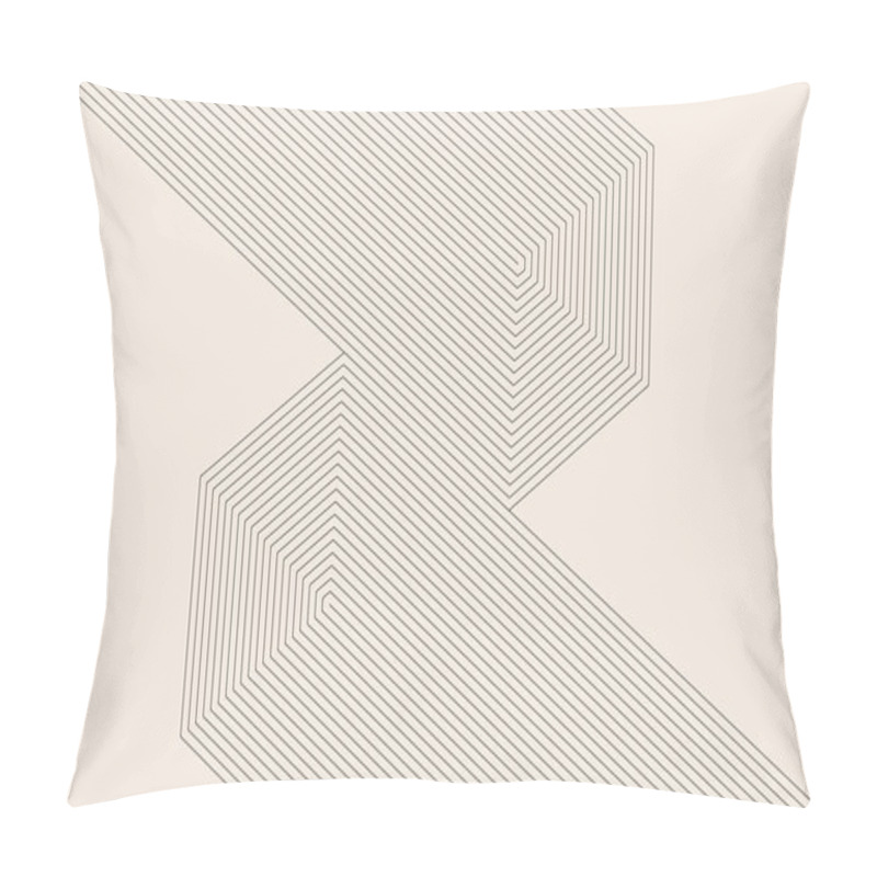 Personality  Abstract Art Lines Background. Monochrome Stripes Pillow Covers