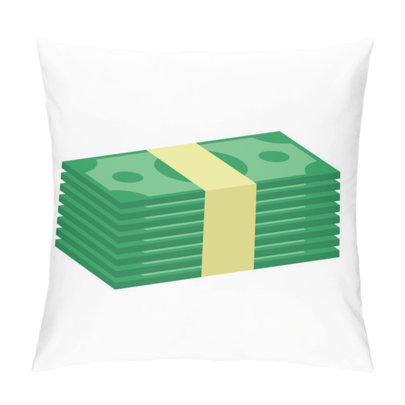 Personality  Vector Stack Of Money Icon Pillow Covers