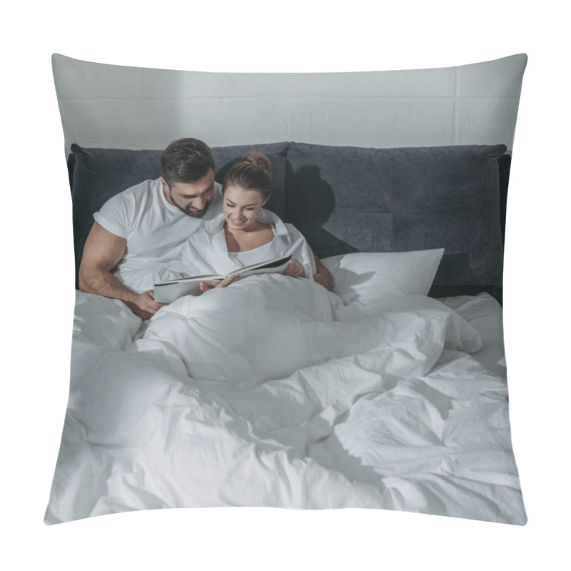 Personality  Couple Reading In Bed Pillow Covers