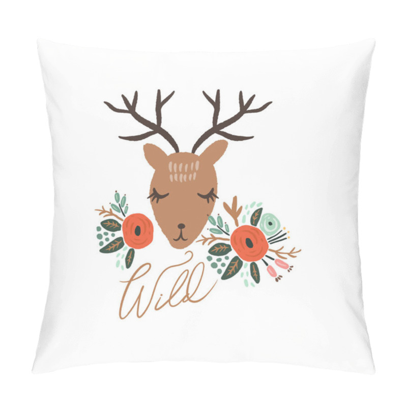 Personality  Vector Woodland Nursery Print, Girl Art, Animal Pillow Covers