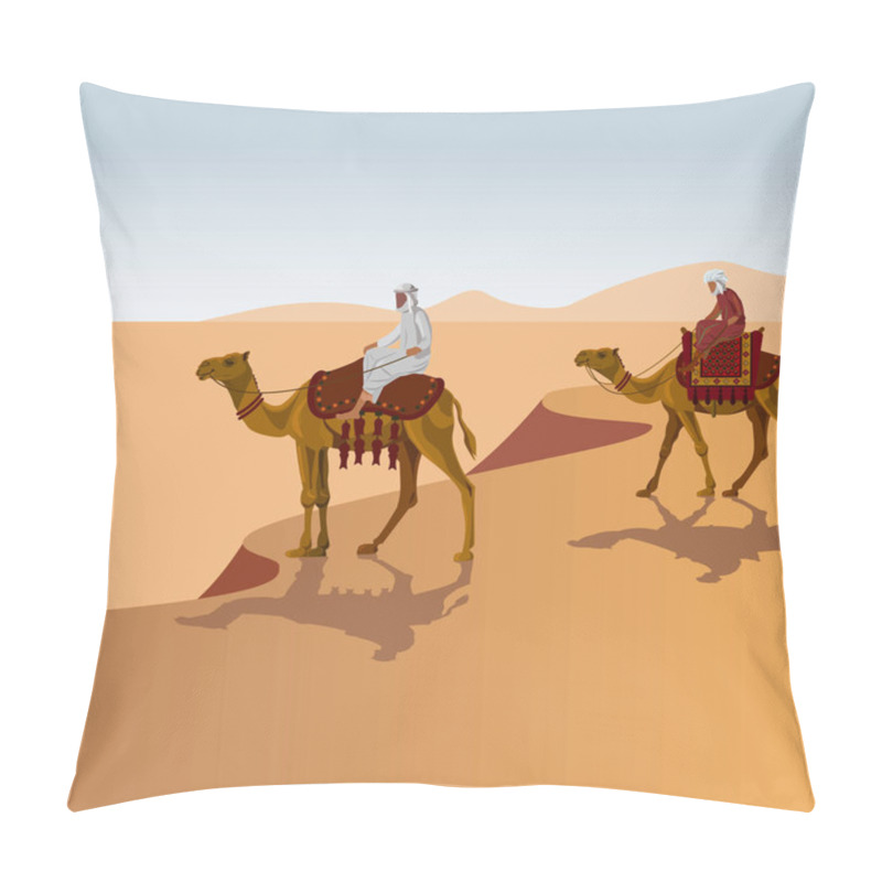 Personality  Arab Men Riding A Camel Pillow Covers