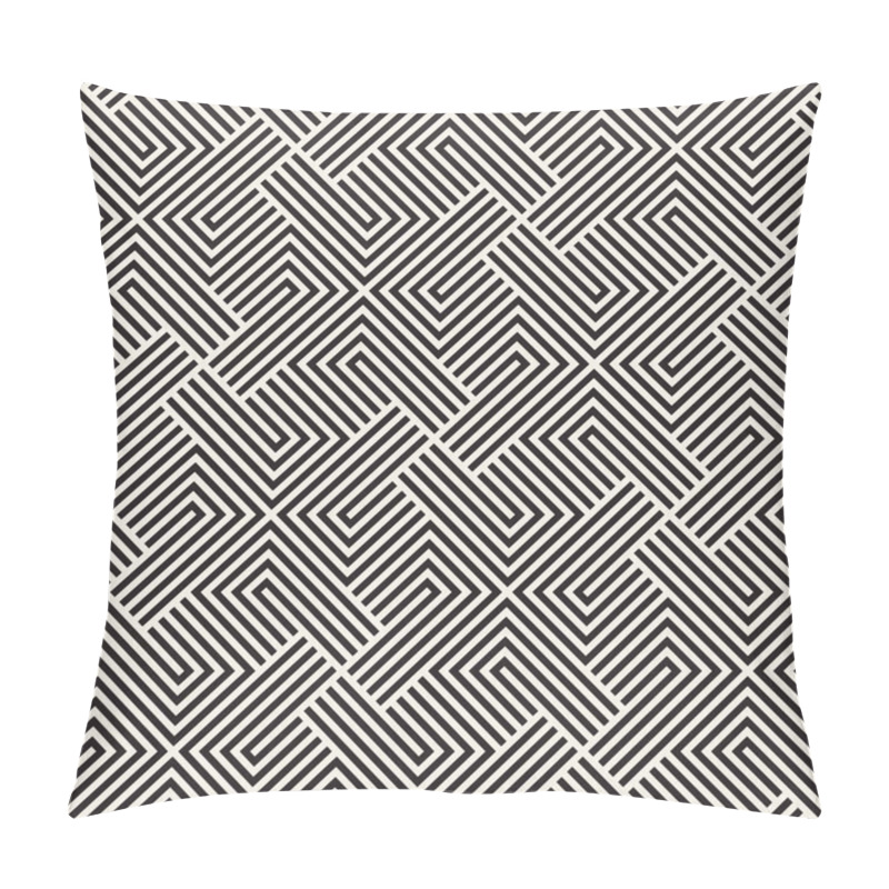 Personality  Vector Seamless Pattern. Modern Stylish Abstract Texture. Repeating Geometric Tiles Pillow Covers