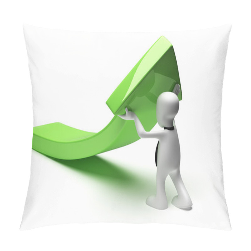 Personality  Man With Arrow Upwards Pillow Covers