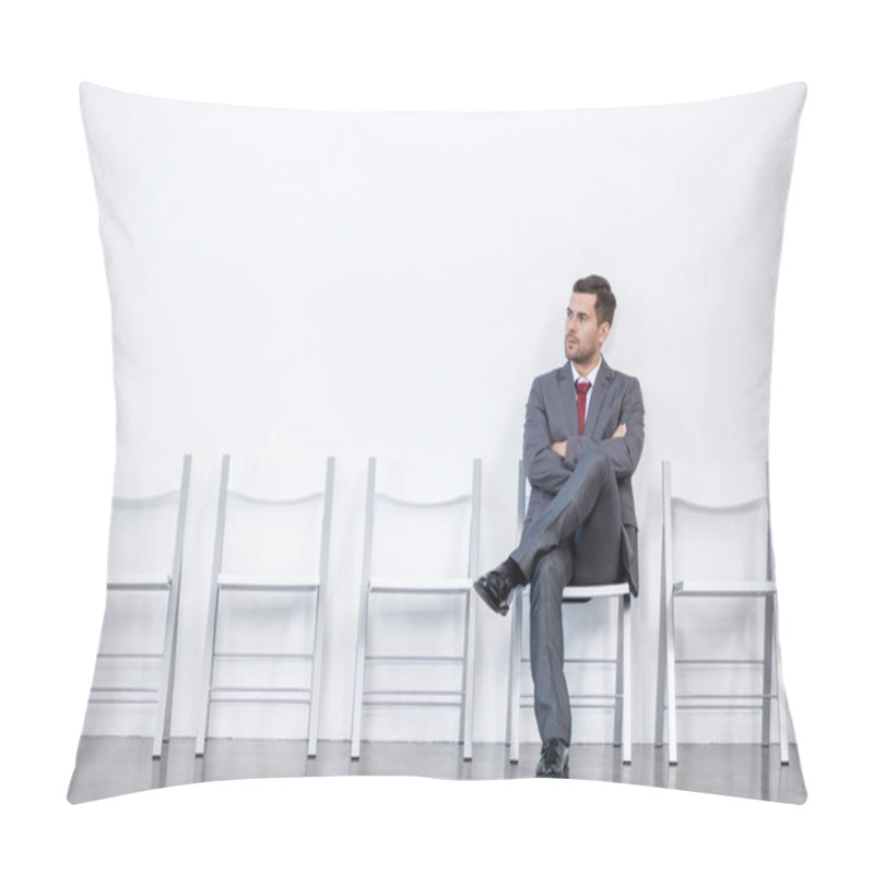 Personality  Businessmen Waiting For Interview Pillow Covers