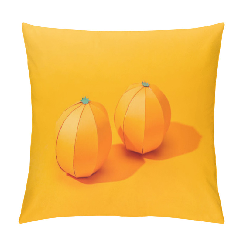 Personality  Handmade Tangerines Made Of Paper On Orange With Shadow Pillow Covers