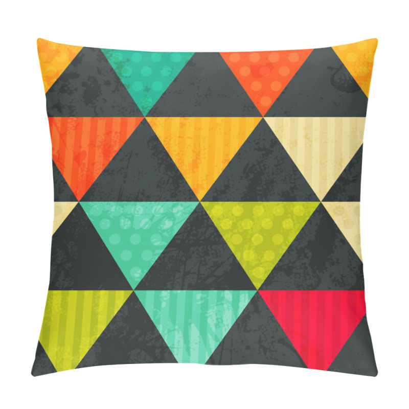 Personality  Pattern Of Geometric Shapes. Triangles.Texture With Flow Of Spec Pillow Covers