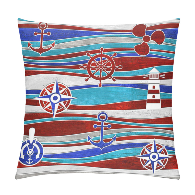 Personality  Marine And Aquatic Decorative Patterns - Waves Decoration - Seamless Background Pillow Covers