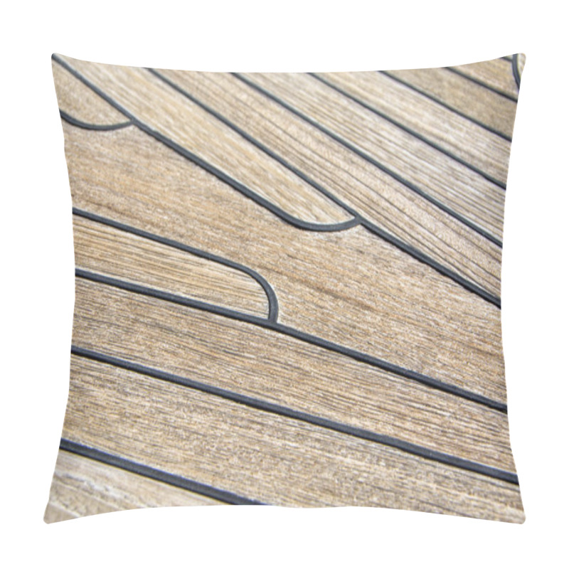 Personality  Deck Fragment By The Ship - Wooden Boards As Background Pillow Covers