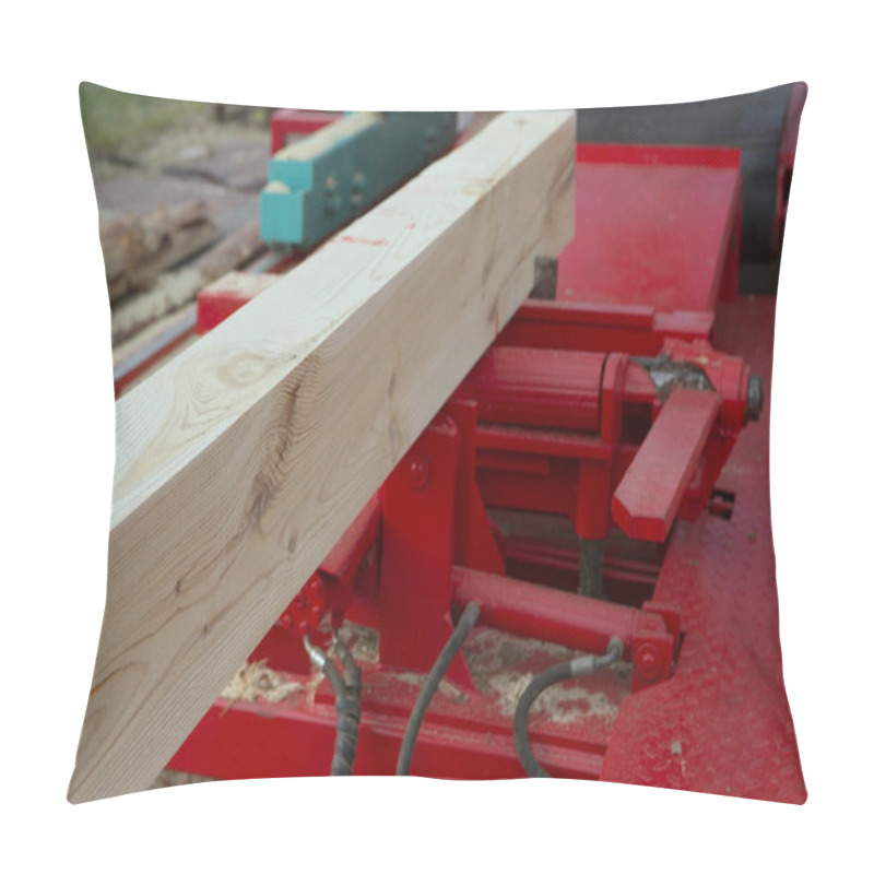 Personality  Woodworking The Machine Tool, Wood Factory. Wood Shavings, Plank Pillow Covers