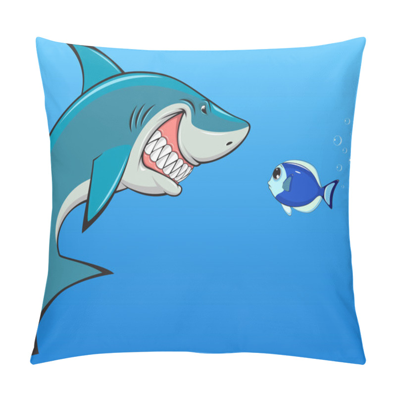 Personality  Shark And Fish Pillow Covers