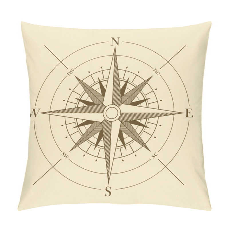 Personality  Compass Pillow Covers